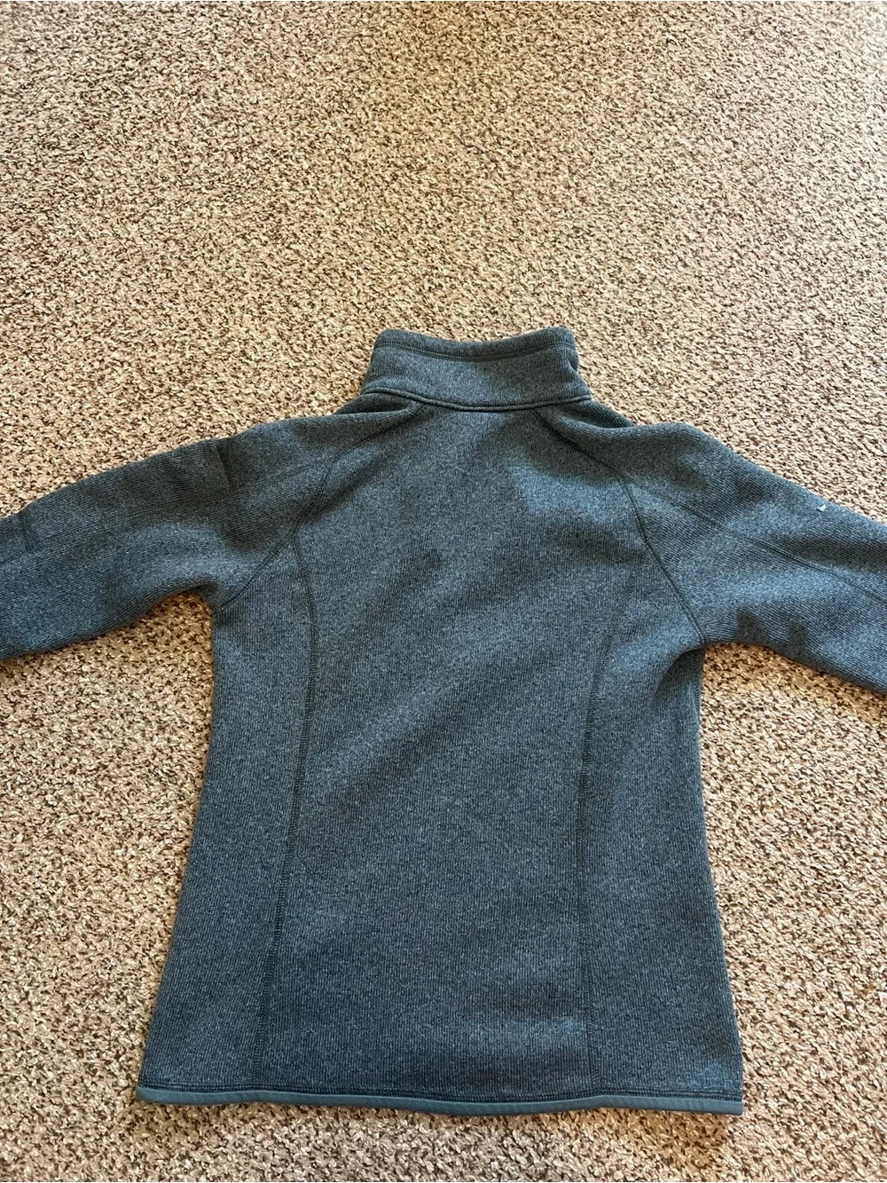 Patagonia Gray Fleece Jacket with Multicolor Logo